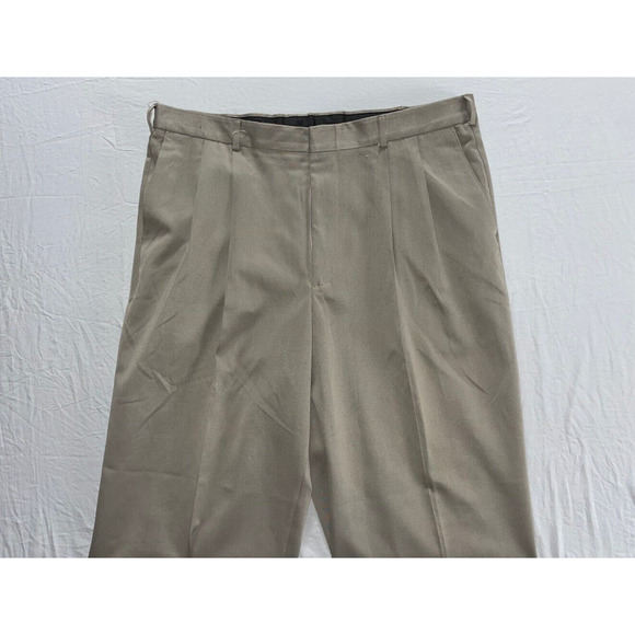 Perry Ellis Portfolio Washable Pleated/Cuffed Microfiber Dress Slacks. 38X32 EUC - Picture 5 of 9